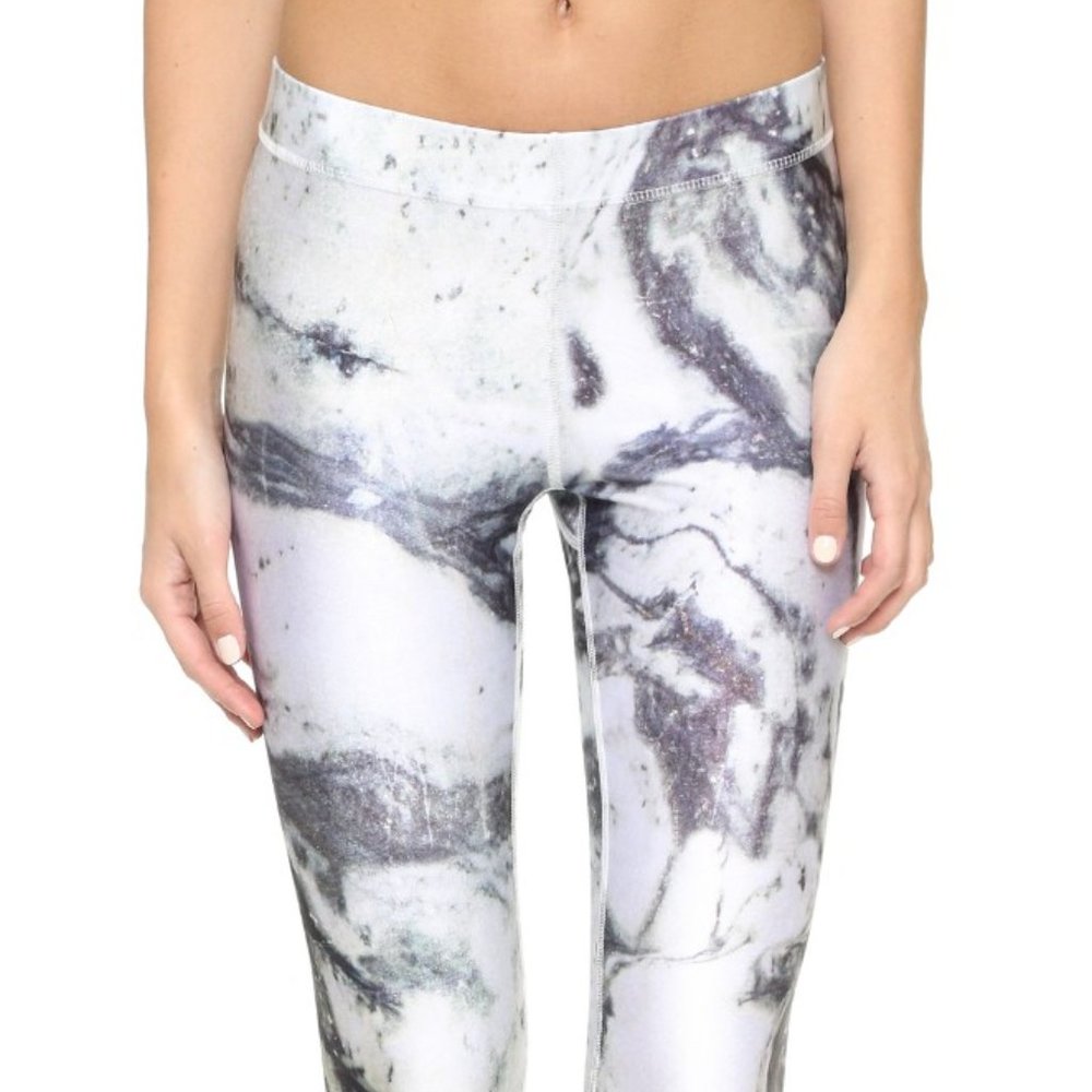 Marble Printed Leggings ZARA TEREZ Performance Yoga Spandex Sz Small